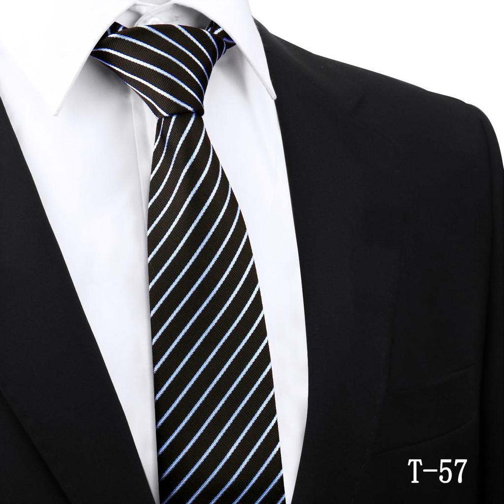 Handmade Paisley Stripe Jacquard Polyester Tie, 7.5cm