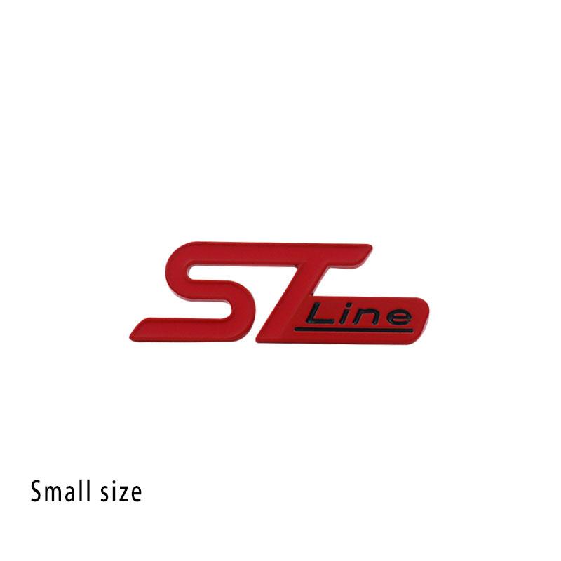 

3D ST Line для крыла автомобиля, боковая наклейка с шильдиком, эмблема, значок s-red-red-black