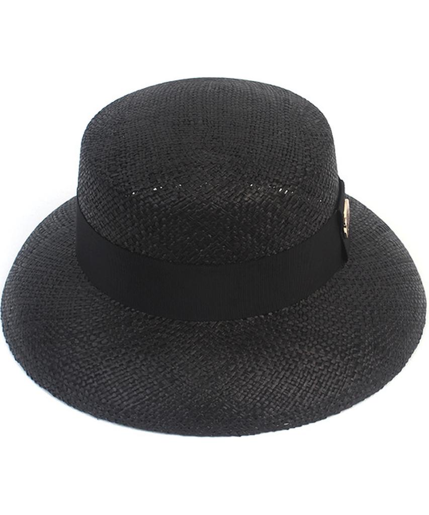 Yunibeosyeolkemiseuteuli Bau Bowl Black Panama Hat Summer Fedora