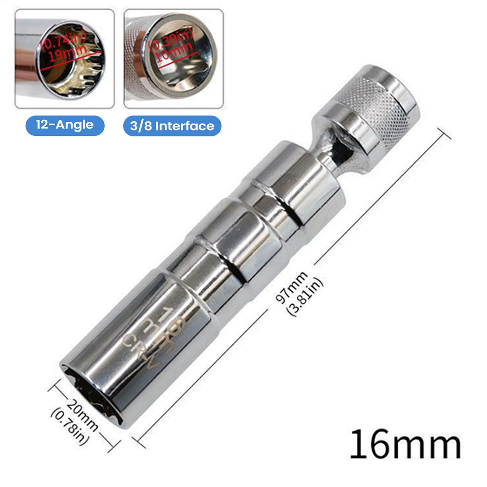 Zündkerzenstecknuss 14mm/16mm Magnetisch Universal Auto Zubehör Stecknuss Entfernungswerkzeug Für Werkstatt Auto ATV Traktor Rasenmäher LKW SUV