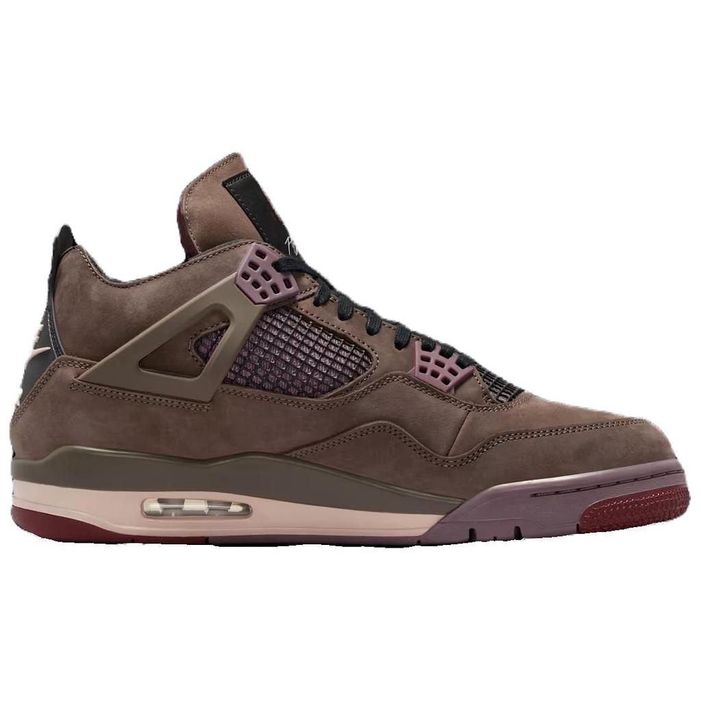 A Ma Maniére x Jordan Air Jordan 4 Slip Resistant Abrasion Resistant Mid top Vintage Basketball Shoes Unisex Brown IF3102-200