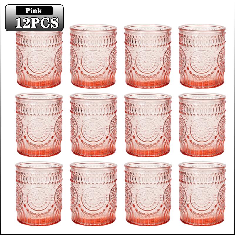 

12 шт. Стеклянные подсвечники-вотивы, баночки для свечей, пустые контейнеры для изготовления свечей, DIY поделки, рождественские, хэллоуинские подарочные принадлежности