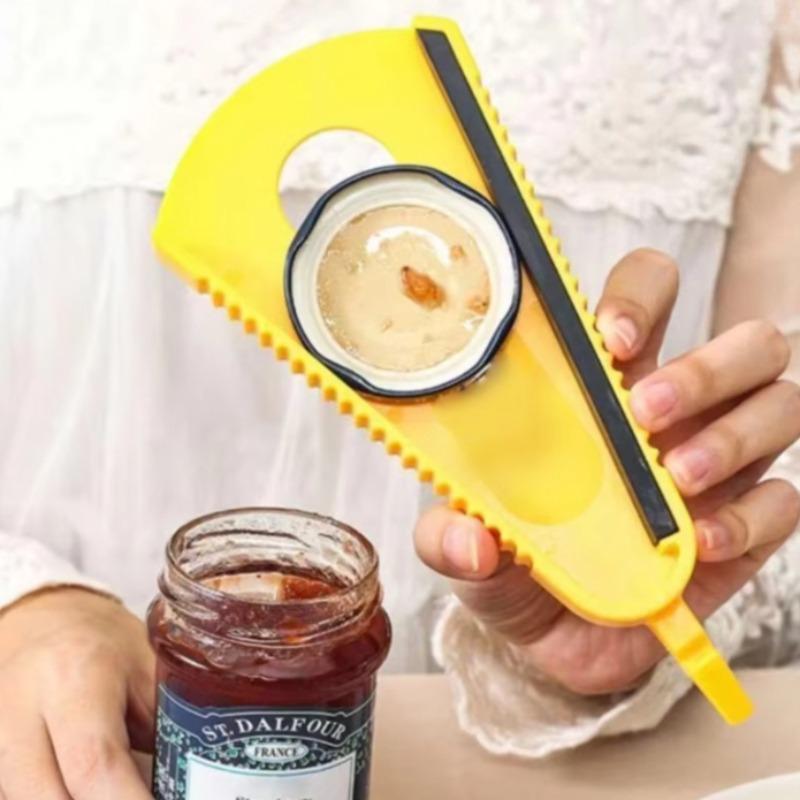 3-in-1 Multi-Purpose Can Opener, Manual Bottle Opener for Beer Coke, Jar Opener for Jam Lids, Smooth Edge Kitchen Can Opener