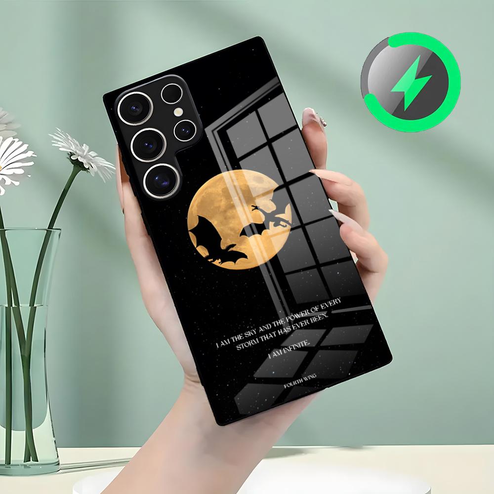 

Fourth Wing Dragons Phone Case For Samsung S26 S25 S24 S23 S22 S21 S20 Edge Ultra Plus FE For Magsafe Glass Case Galaxy S21