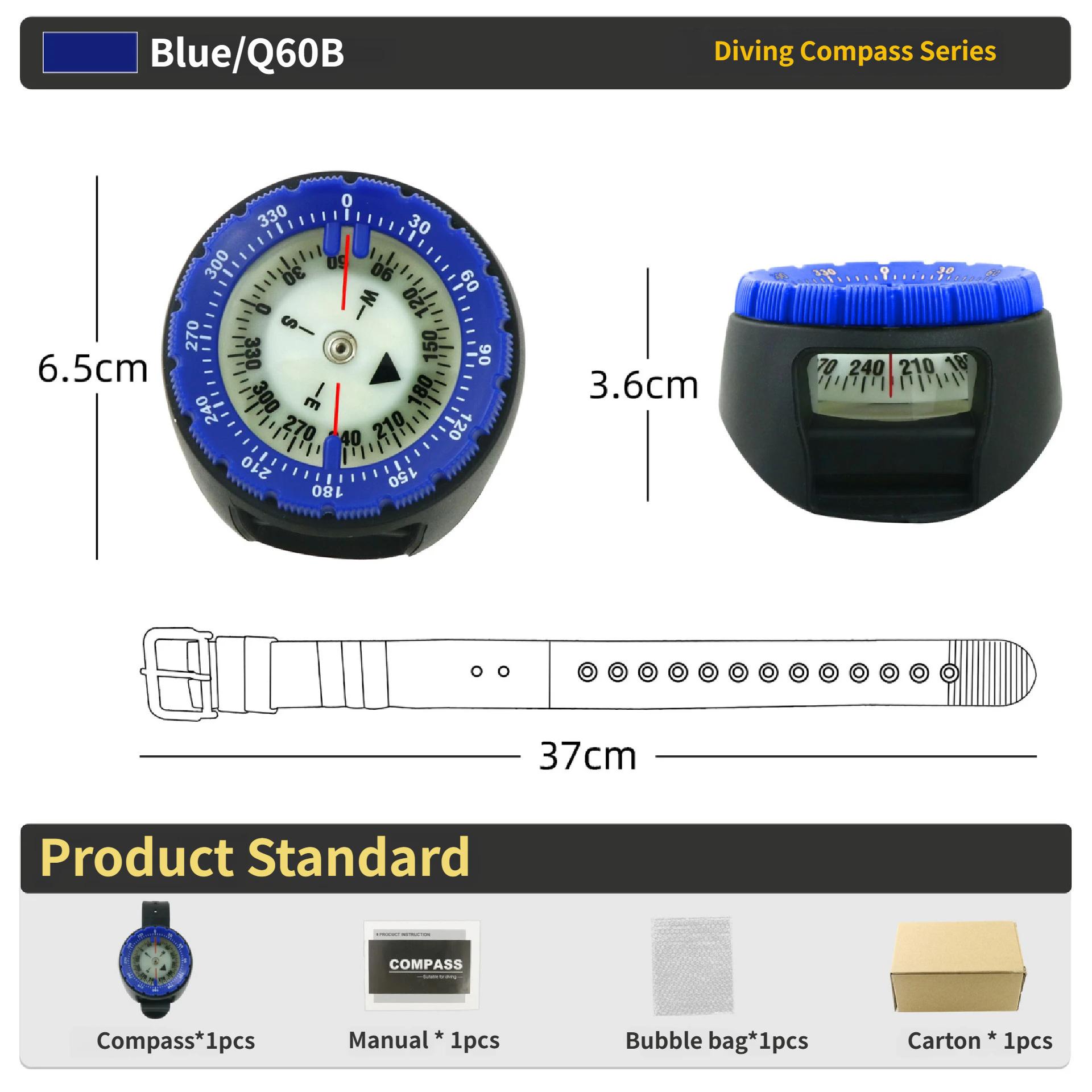 EBay Large Compass Wristwatch Style Strong Magnetic Fluorescent Pointer Dial Corrosion Resistant Noctilucent Diving 50m Model