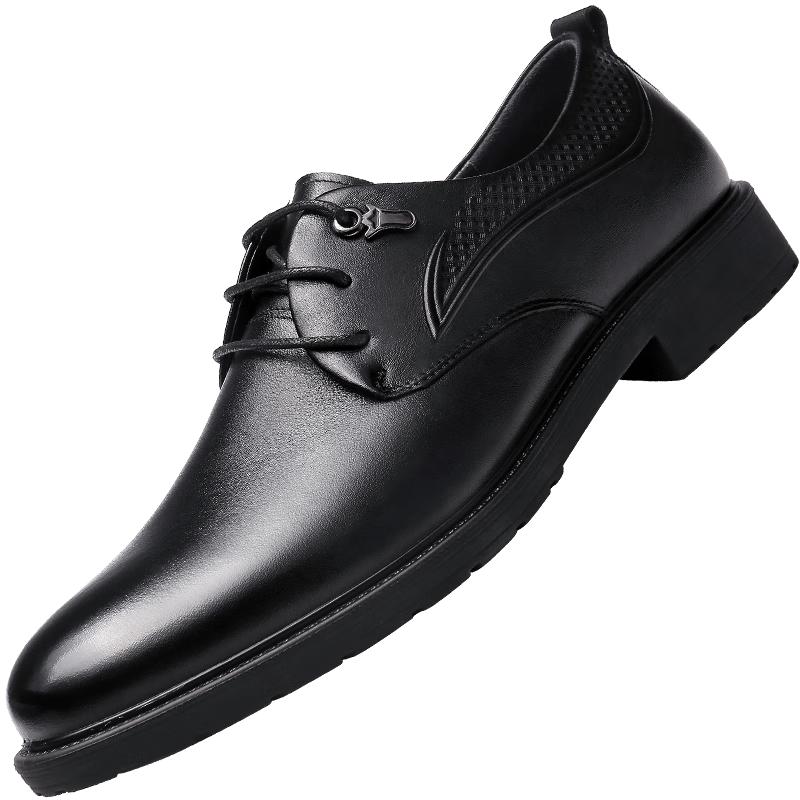 Strong Man Men s First-Layer Cowhide Business Derby Shoes 73049 39