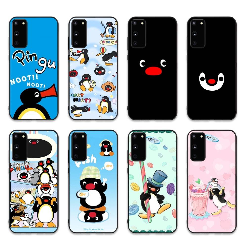 Funny Cartoon P-Pingu Phone Case For Samsung S 24 Fe 25 Ultra Plus 20 Lite 21 30 22 23 24 22 Ultra 5G Fundas