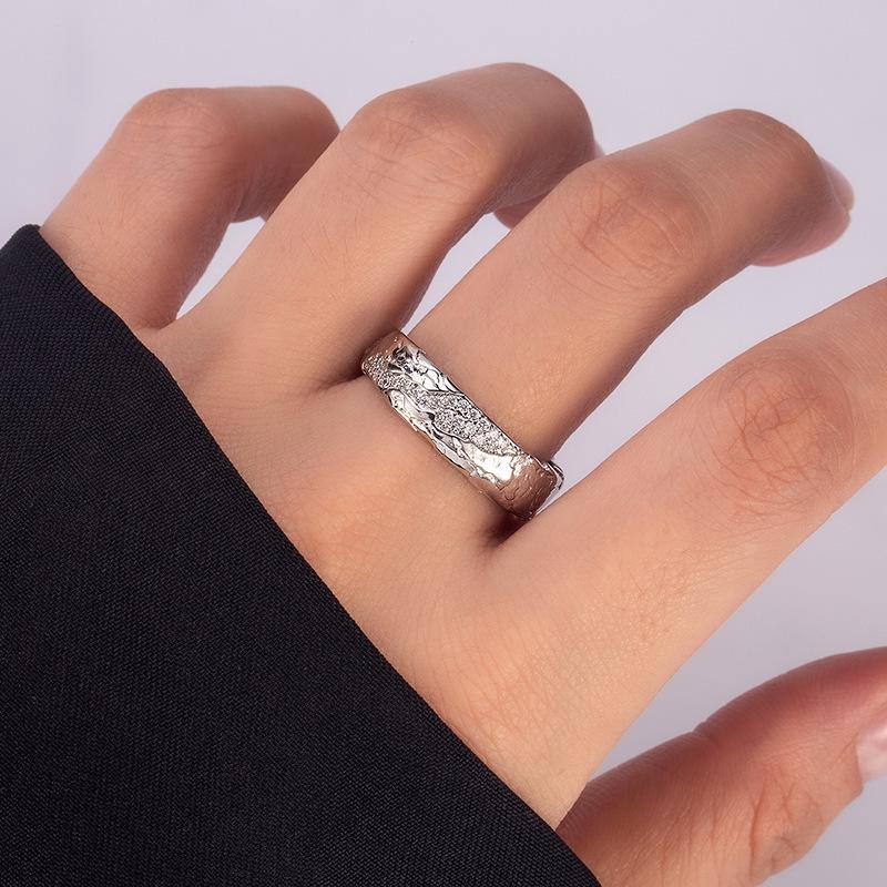 Rizhao Galaxy Ring: Diamond-Studded, Unique Texture, Adjustable, High-End Design