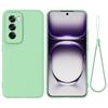 For Oppo Reno12 5G (Global) Protective Case Liquid Silicone Phone Cover with Wrist Strap