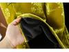 Women's Chinese Style Jacquard Fleece-Lined Velvet A-Line Midi Skirt with Frog Button and Slit