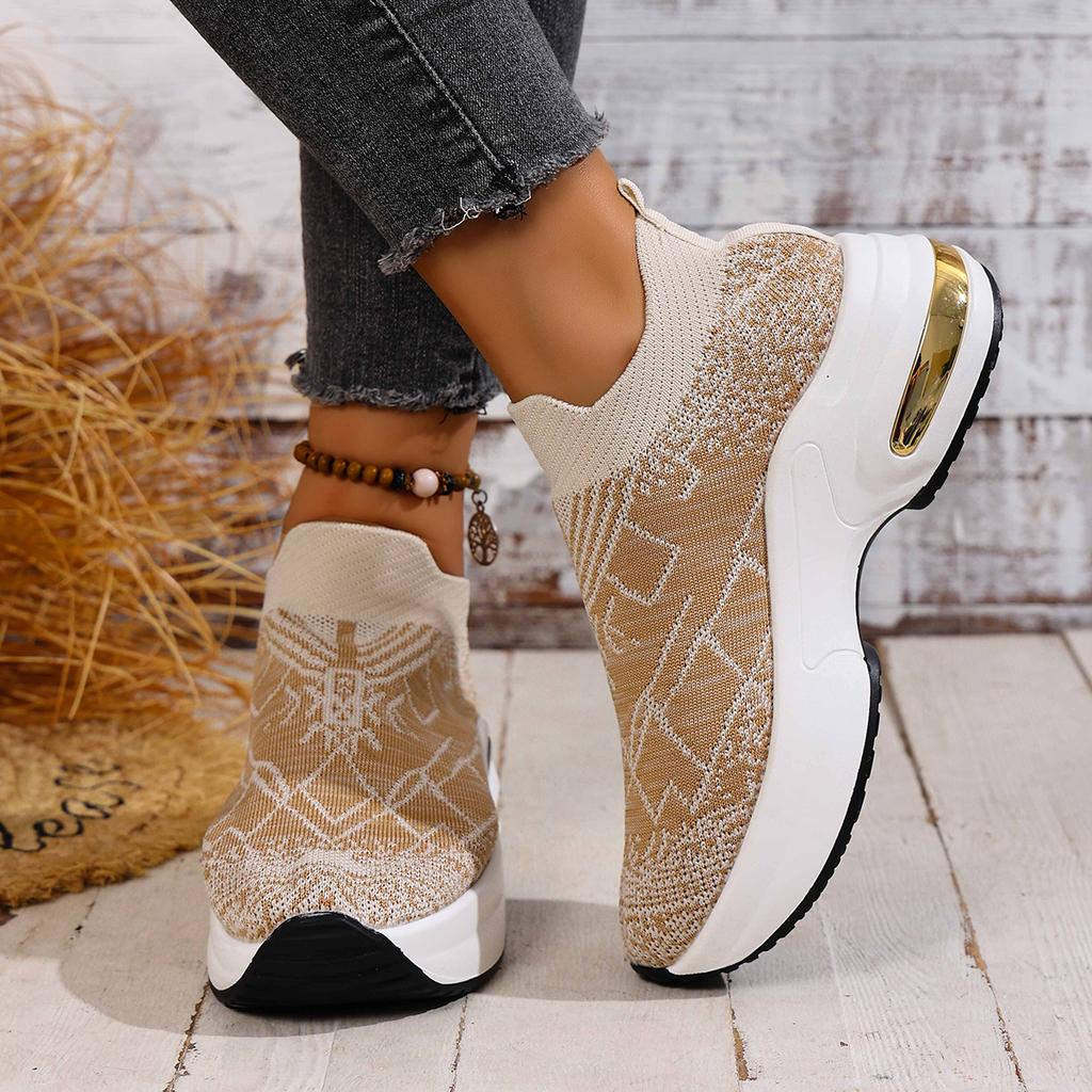 Fashion New 2025 Women Slip On Sneakers Anti-slip Platform Wedge Sneakers Women Slip On Casual Lady Mesh Shoes Women Zapatos De Mujer