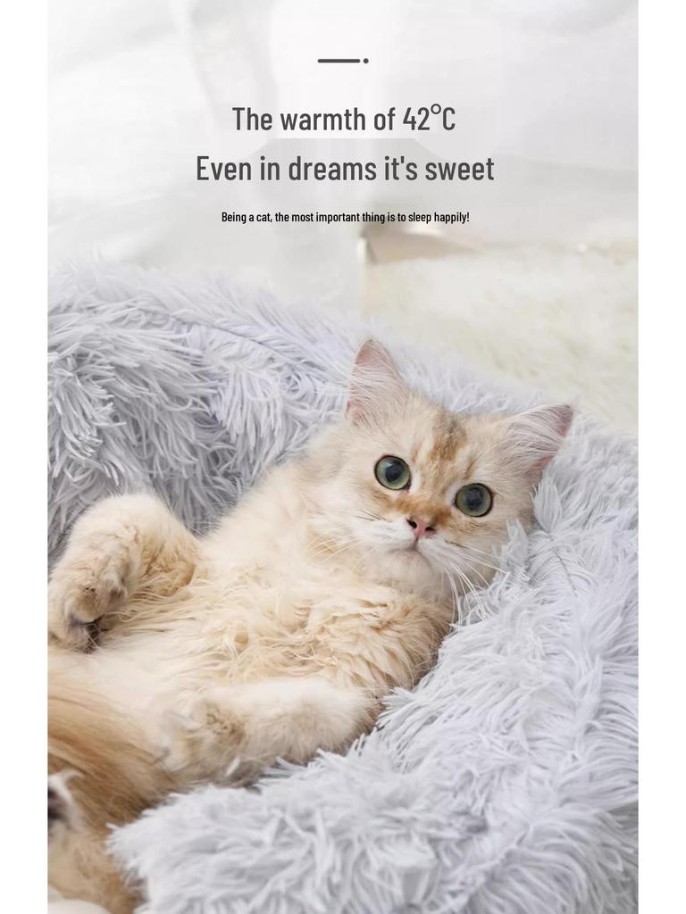 All-Season Enclosed Cat House: Cozy Bed for Cats and Dogs