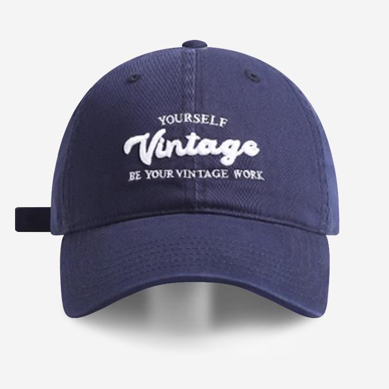 Peaked Cap Women's New Spring and Summer Big Head Circumference Shows a Small Face, Fashionable Casual Baseball Cap Men's Versatile Breathable Letters