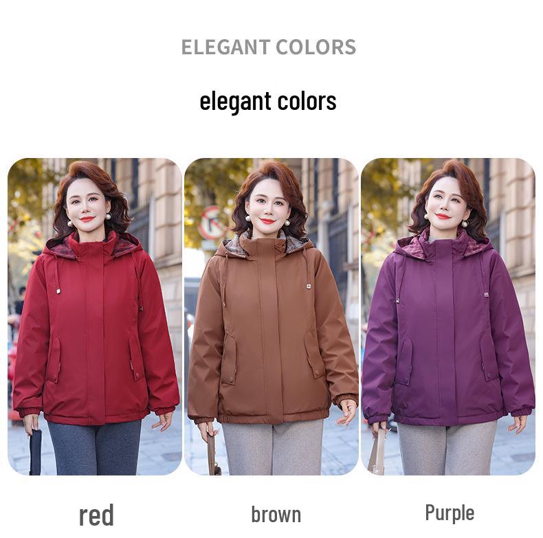 Mom's 2025 Hip-Hugging Winter Down Jacket - Stylish Plus Size for Middle-Aged & Elderly Women