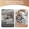 Multifunctional Pot Lid Holder Adjustable Dividers Kitchen Storage Rack  Under-Sink Storage