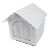 Outdoor Cat House Water Resistant Weather Proof Spacious Enclosed Winter Insulated Cat Shelter for Dog Pet Gray