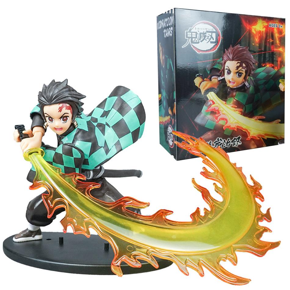 14-22cm Demon Slayer Anime Figure Tanjirou Agatsuma Zenitsu Kyoujurou Anime PVC Model Action Figure Collection Toy for Kids Gift