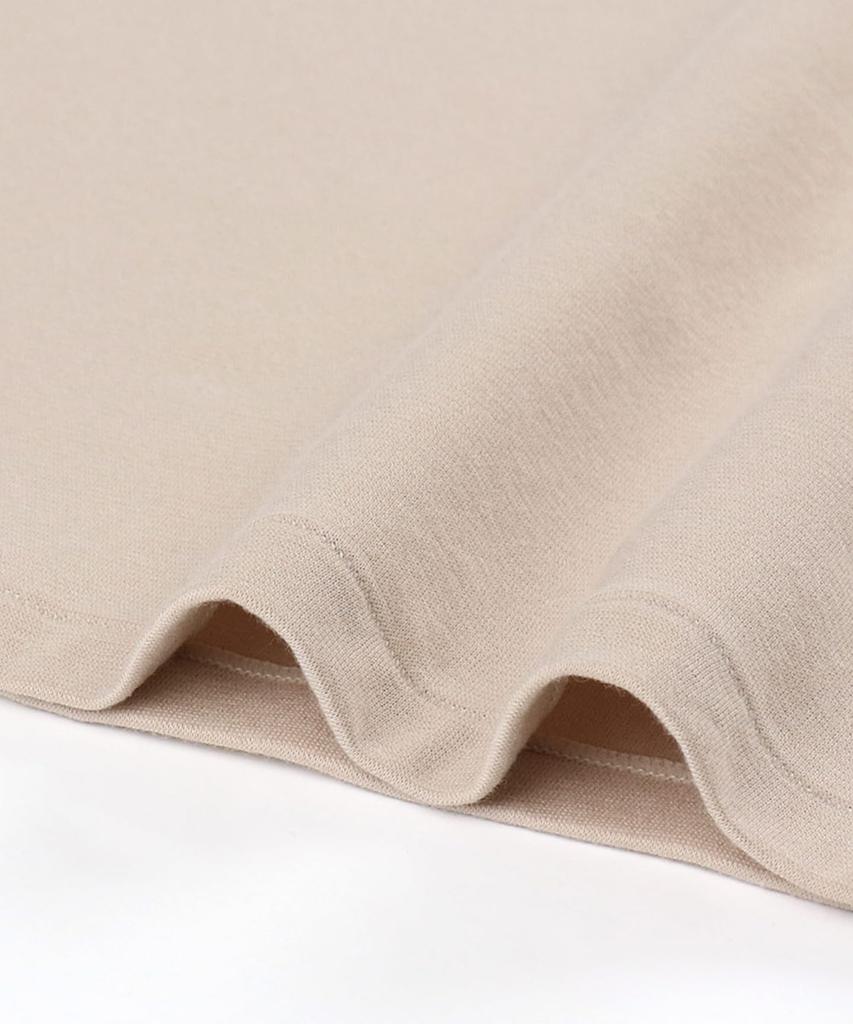 Warm Innerwear with Organic Cotton Blend Organic Long ET4833 BE L Wing/Wacoal Cups, (Body Fabric), Moisture-Resistant [Luxurious Cotton] 3/4 Sleeve,