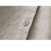 Japanese Cotton and Linen Shirt Women's Solid Color Versatile Casual Round Neck Seven Quarter Sleeved Shirt