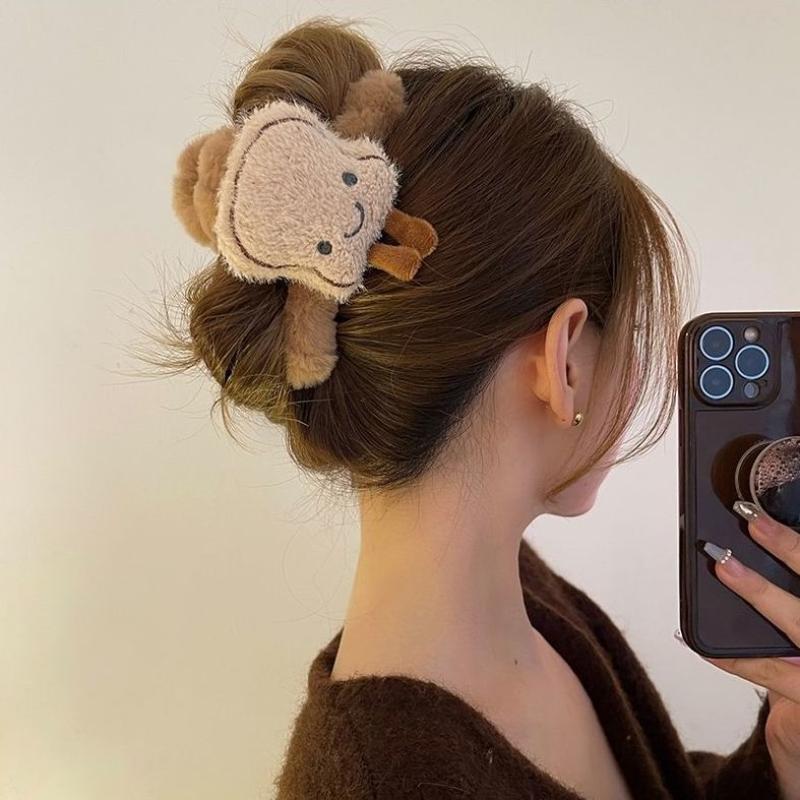 Plush Puppy Hair Clips Women Korean  Simple Hairpin Elegant Girls Shark Clip Hair Accessories