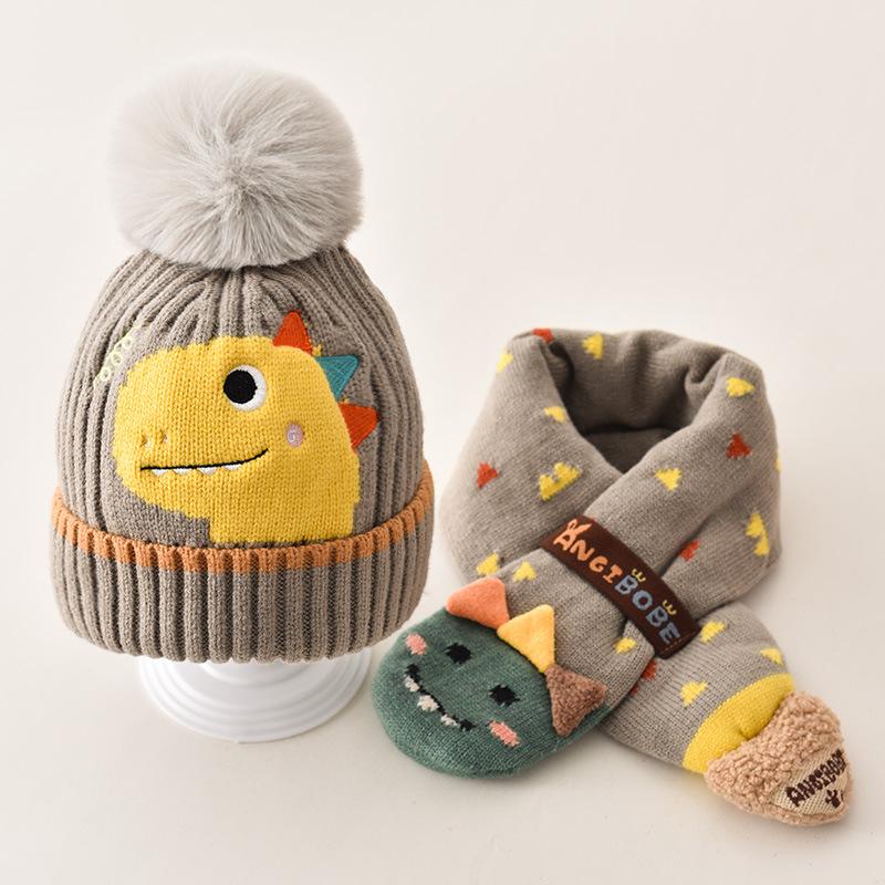 

Warm Kid Hat Scarf Set Soft Fluffy Ear Protection Cap New Winter Baby Earmuffs Winter Autumn 10