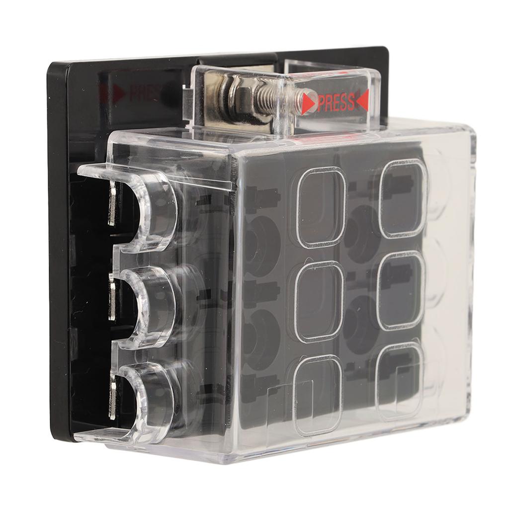 Fuse Block Blade Fuse Box ATC ATO for Boat Marine Vehicle Auto RV Car Traile 12 to 36VDC 6 Way