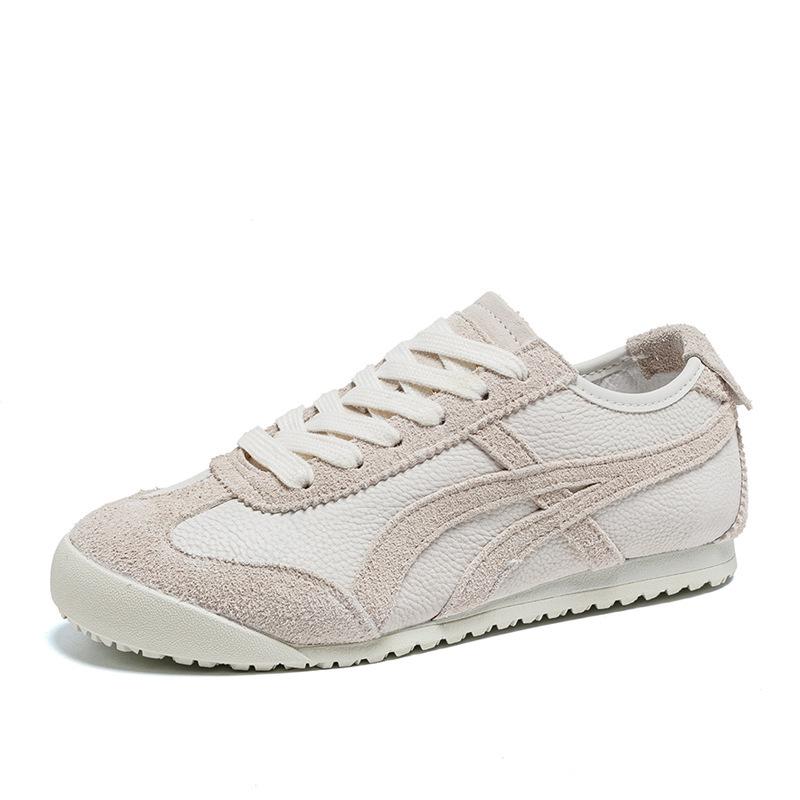 

Forrest Gump Women s Soft Leather Retro Color Block Trainer Shoes 40 бежевый