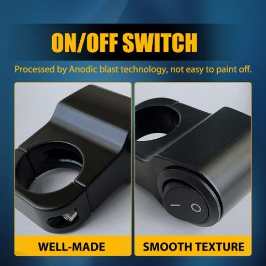 Motorcycle Bike Dirt Handlebar Headlight Fog Light Spot ON OFF Switch 7/8"(22mm)