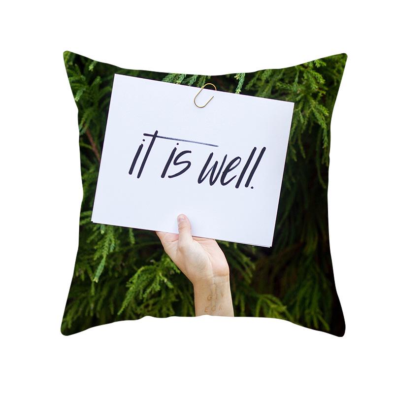 Jasne rośliny tropikalne Letnie artykuły domowe Shopee Dekoracja domu Poszewka na poduszkę z brzoskwiniowej skóry Poduszka