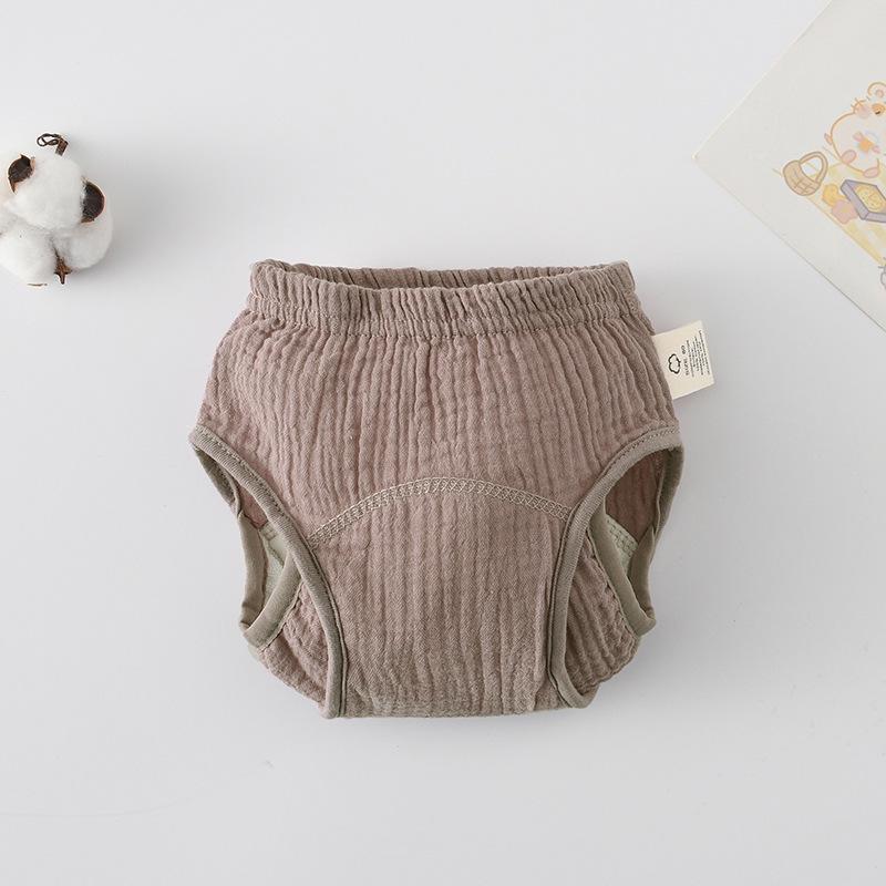 Korean Style Winged Baby Gauze Pull-up Pants: Pure Cotton Diaper Cover & Training Pants