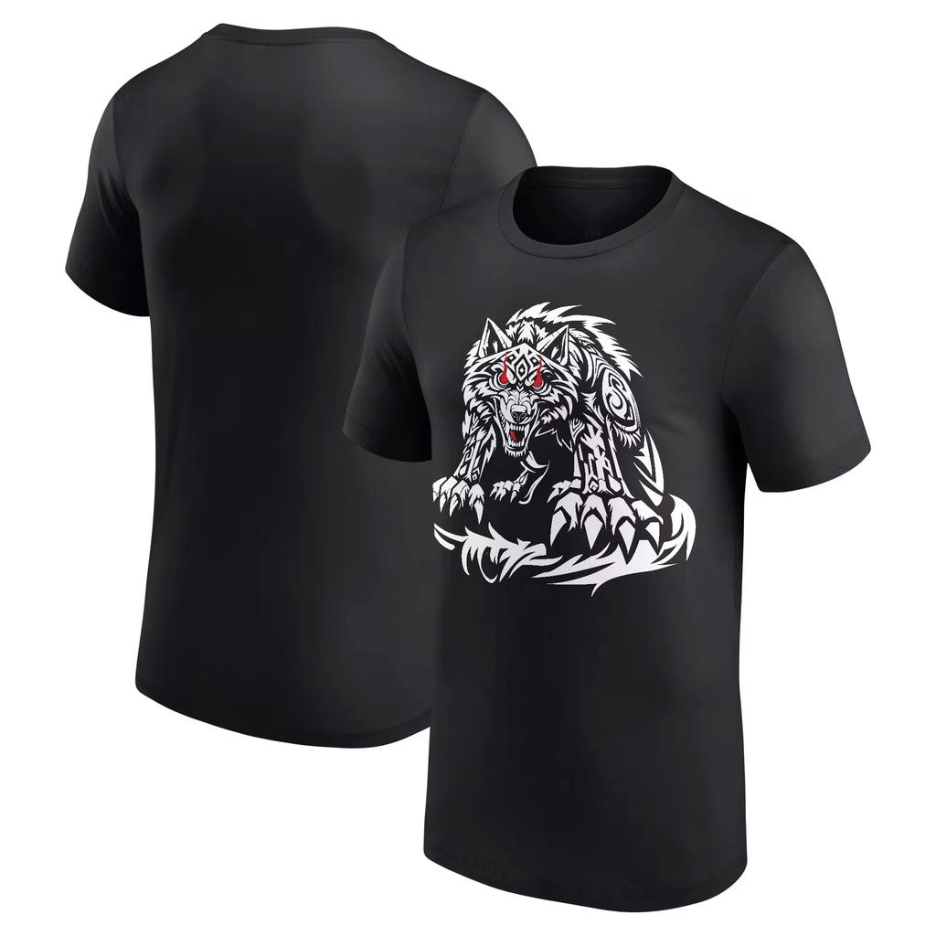 Tricou Negru pentru Bărbați Jacob Fatu Vară Mânecă Scurtă Tricouri Femei 2025 Modă Nouă Sport Haine Copii Topuri
