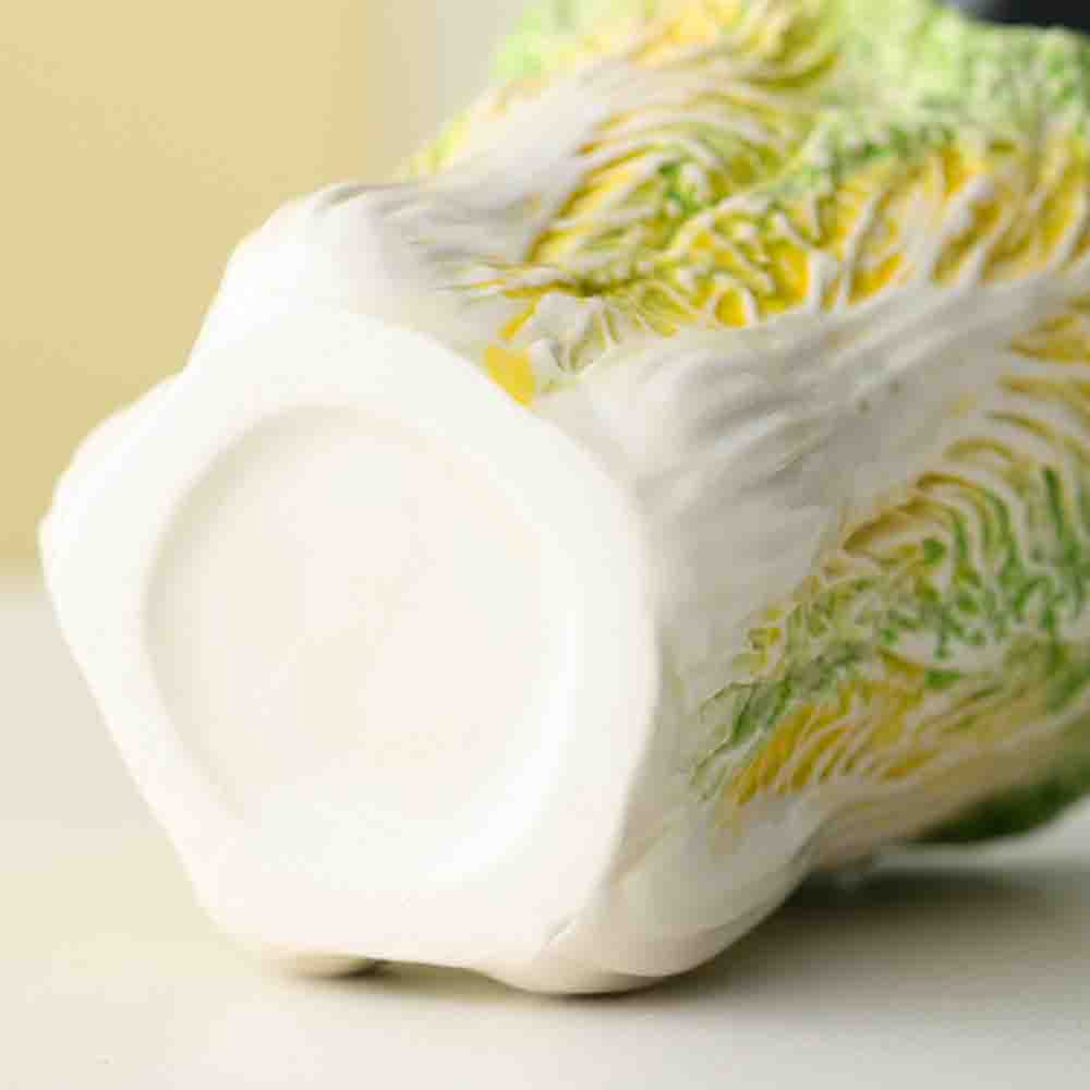 Creative Cabbage Shape Ceramic Makeup Brush Holder Cute Bok Choy Cosmetic Organizer Cup Desk Pen Pencil Pot Table Vanity Decor