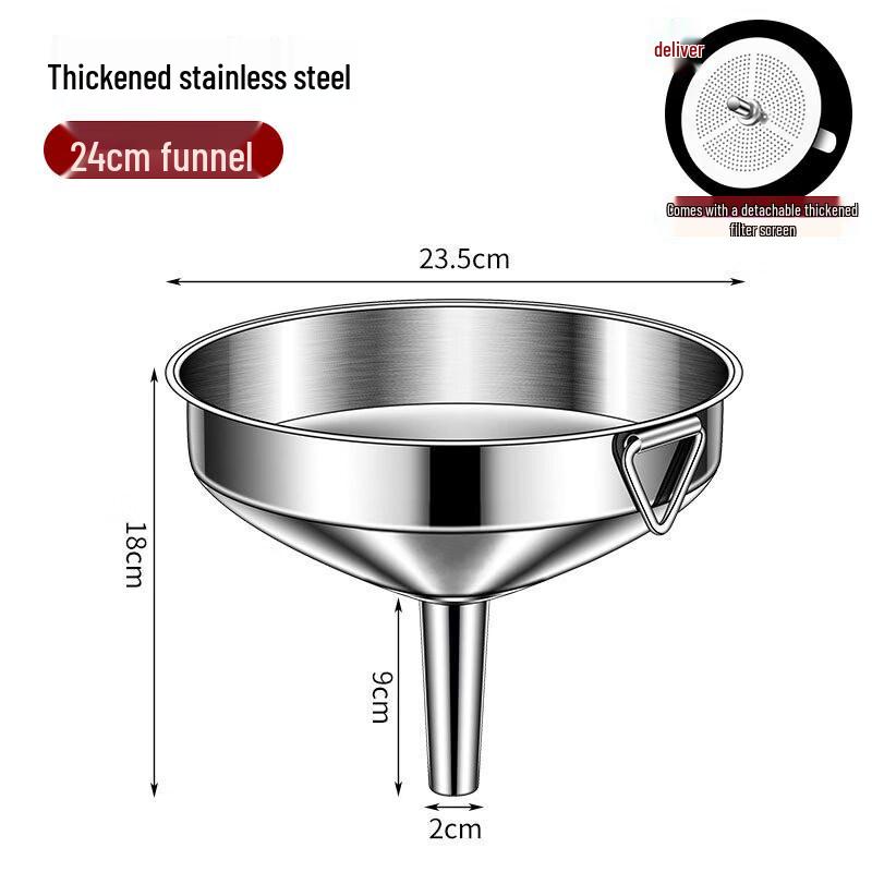 Ruhan Food Grade Stainless Steel Funnel (2-Pack)