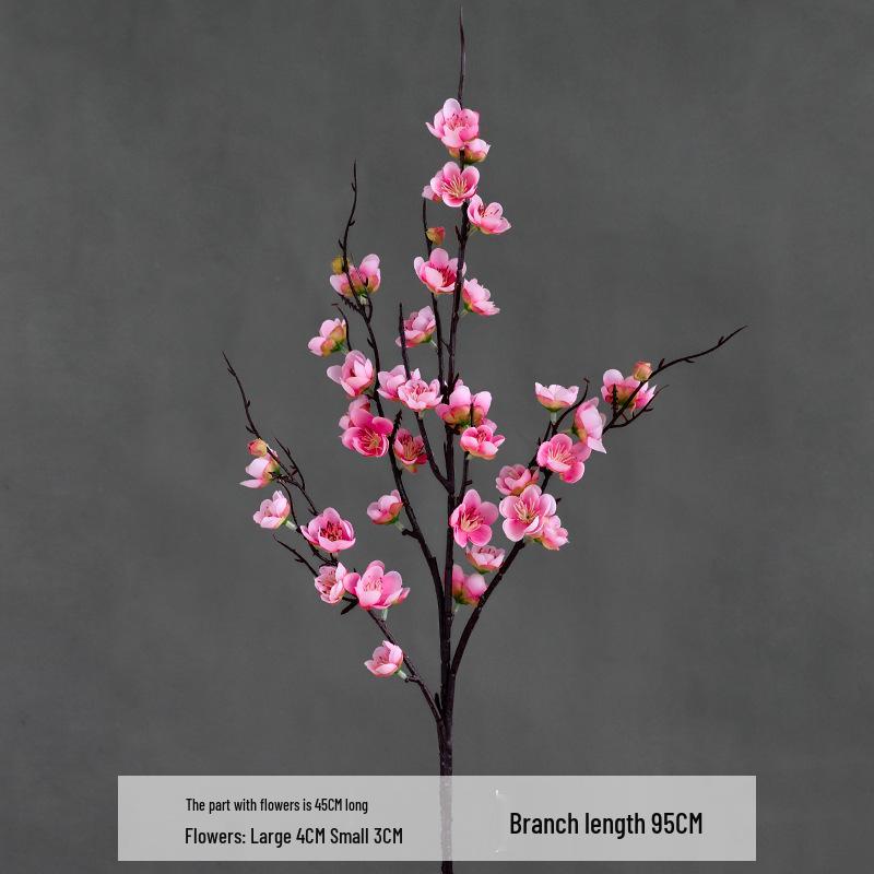 Silk Plum Blossom Simulation Flowers for Home Decor: Perfect for Living Room, TV Cabinet, or Coffee Table Arrangements.
