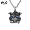 English Bulldog Titanium Steel Men's Pendant Necklace