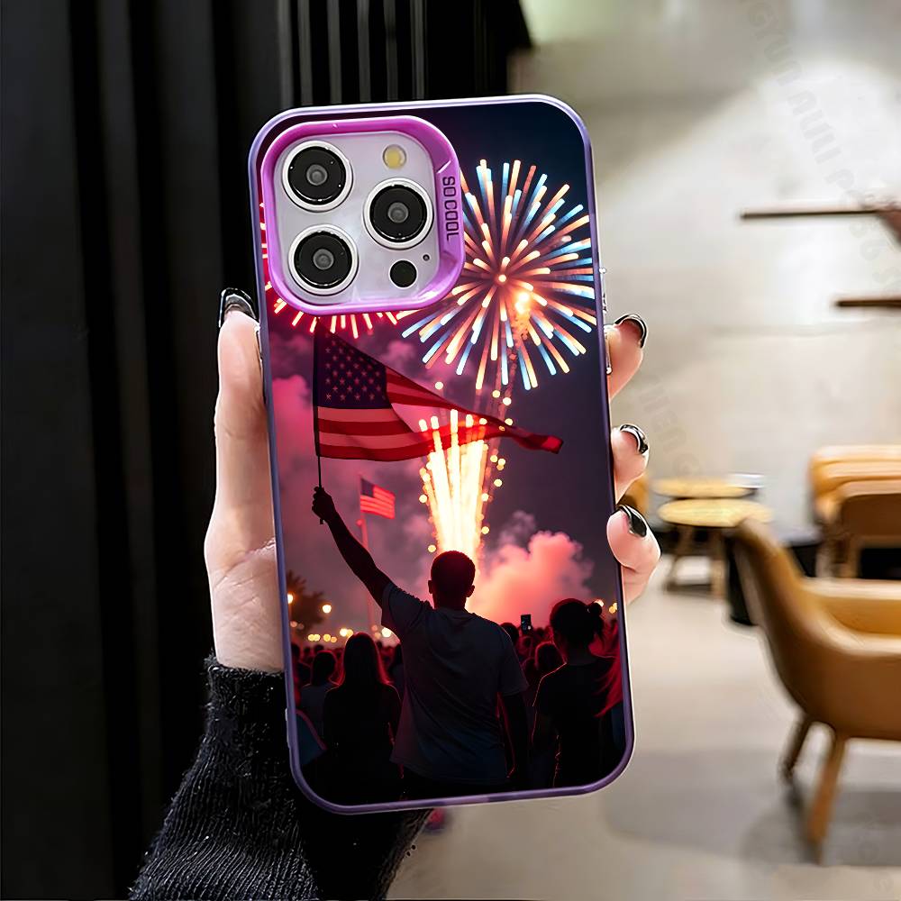 Happy Independence Day Phone Case For IPhone 17 16e 16 15 14 13 12 11 Pro Max X XS MAX Back Cover iPhone16e