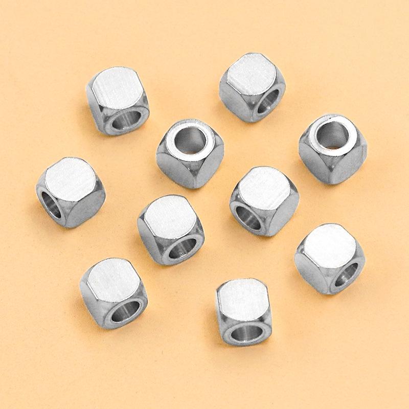 Gold & Stainless Steel Spacer Beads - 2 Colors, 6 Sizes - Rectangular Jewelry Accessories for Necklaces & Bracelets