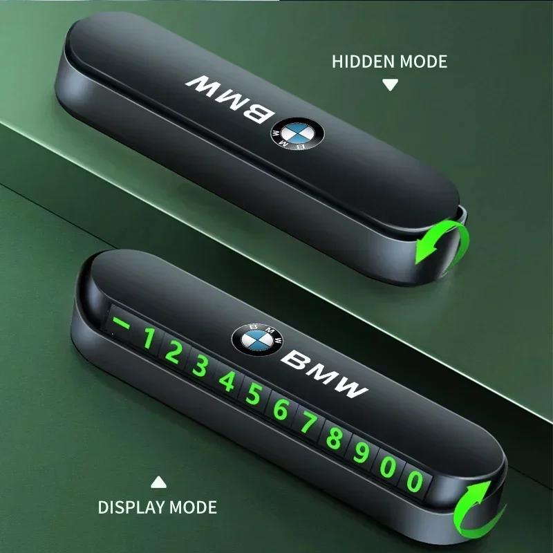 For BMW Luminous Car Temporary Parking Card Phone Number Card Plate Telephone Number For BMW E34 E36 E60 E90 E46 E39 E70 F10 F20