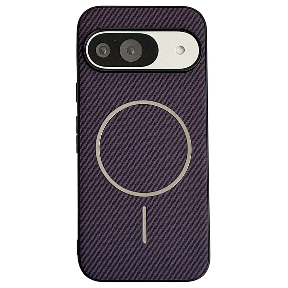 For Google Pixel 10 Pro/Pixel 10 Case Compatible with MagSafe Carbon Fiber Texture Leather Back Phone Cover