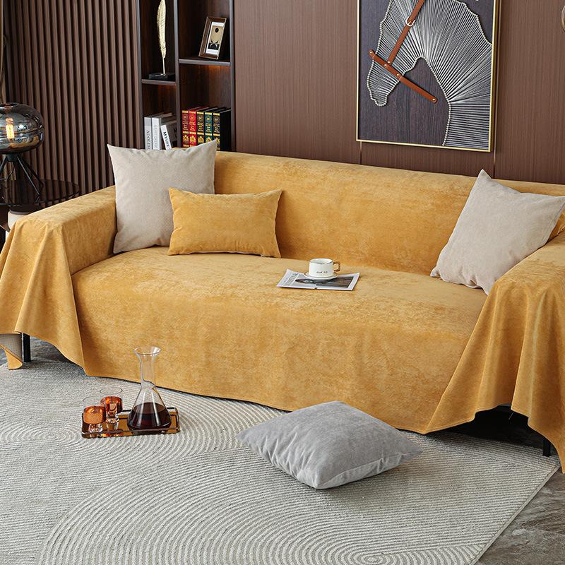 Four Seasons Waterproof Solid Color Cut Fleece Sofa Cover Non-slip, Urine-proof and Anti-dirty Sofa Towel Cover