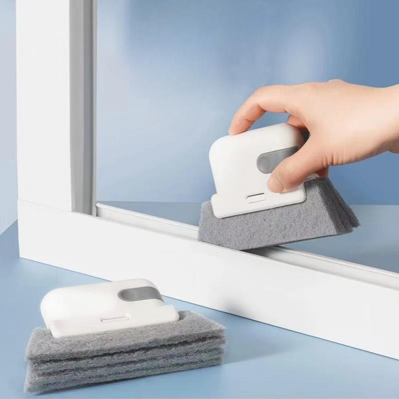 2-in-1-Rillenreinigungswerkzeug, Fensterrahmen, Türrillen-Reinigungsbürste, Schiebetürschienen-Reinigungswerkzeuge, handgehaltener Fugenreiniger