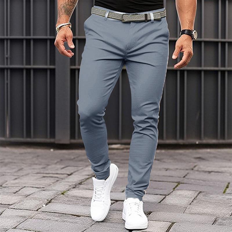 Men's Slim Fit Zipper Pocket Casual Pants