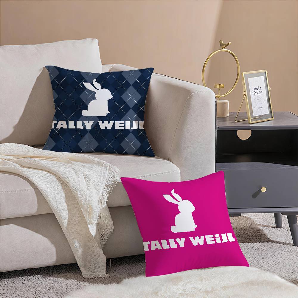 Fashionable And Trendy Design Tally Weijl-I Pillow Case Comfort Sofa Bed Silky elegant Invisible zipper Decorative cushion cover