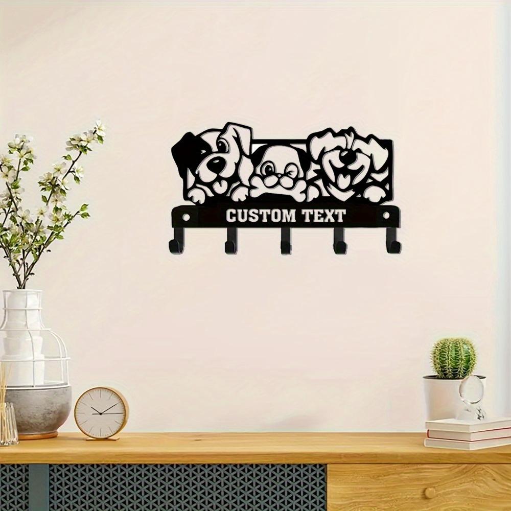 3 Cute Dog Wall Hooks Personalized Key Holder Indoor Decor Housewarming Gift