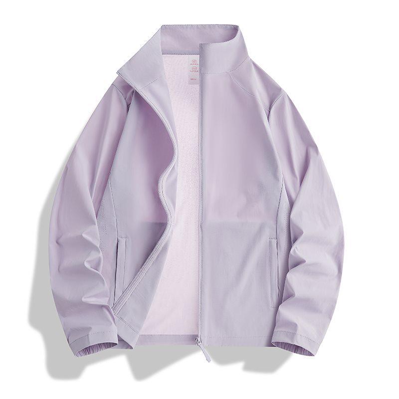 UPF50+ Sun Protection Jacket: Ice Silk, Stand Collar, Loose Fit, Breathable for Outdoor Camping and Cycling