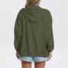 Women's Casual Zip-Up Hooded Windbreaker Jacket Lightweight for Outdoor Hiking Travel