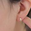 Huitan Kleine Kreis Ohrringe mit Runden Zirkonia Gold Farbe Hoop Ohrringe Modische Frauen Zubehör Heißer Verkauf Schmuck