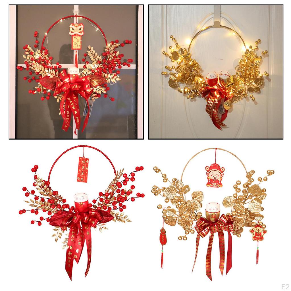 Chinese Year Decoration Handcraft Metal Wreath Traditional Hanging Pendant Holiday