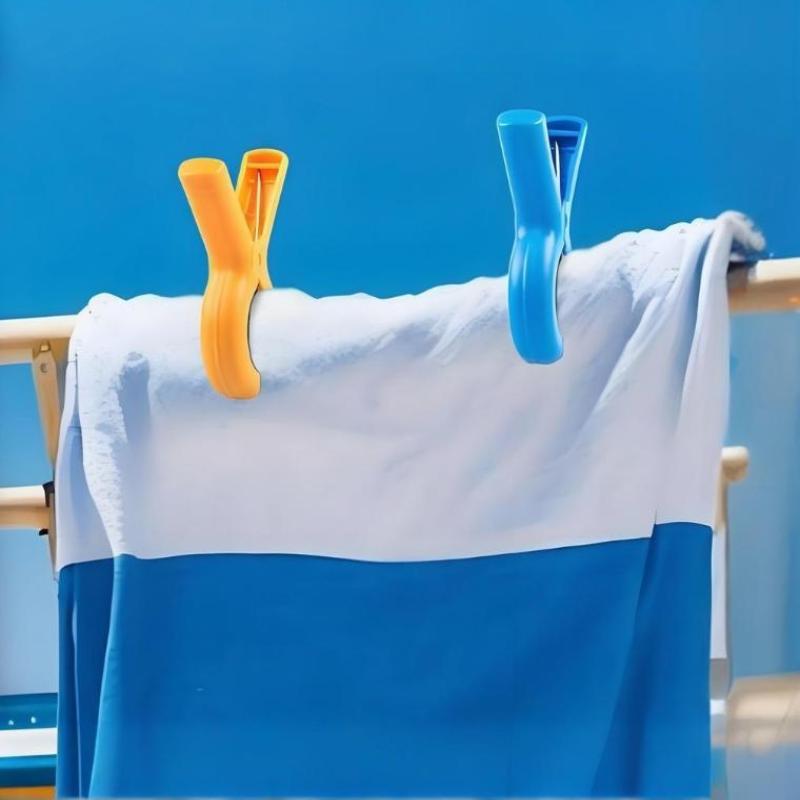 4/8Pcs Beach Towel Clips For Beach Chairs, Towel Holder Clips For Chair Pool On Cruise,Heavy Duty Clothes Pins, Strong Clips