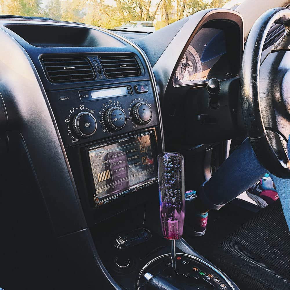 HANSWD Universal Crystal Shift Knob, Foam Included, Octagonal, 5.9 inches (150 mm), Bubble Gate,